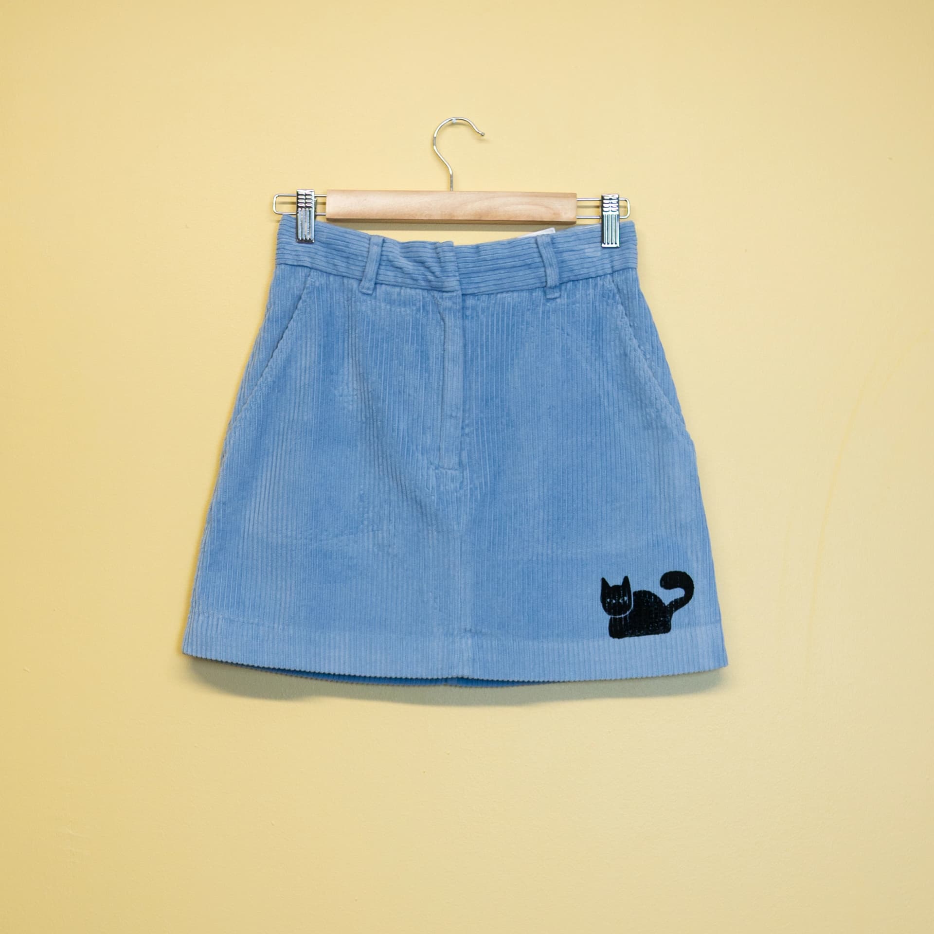 Jupe Velours Côtelé Bleu "Nini"