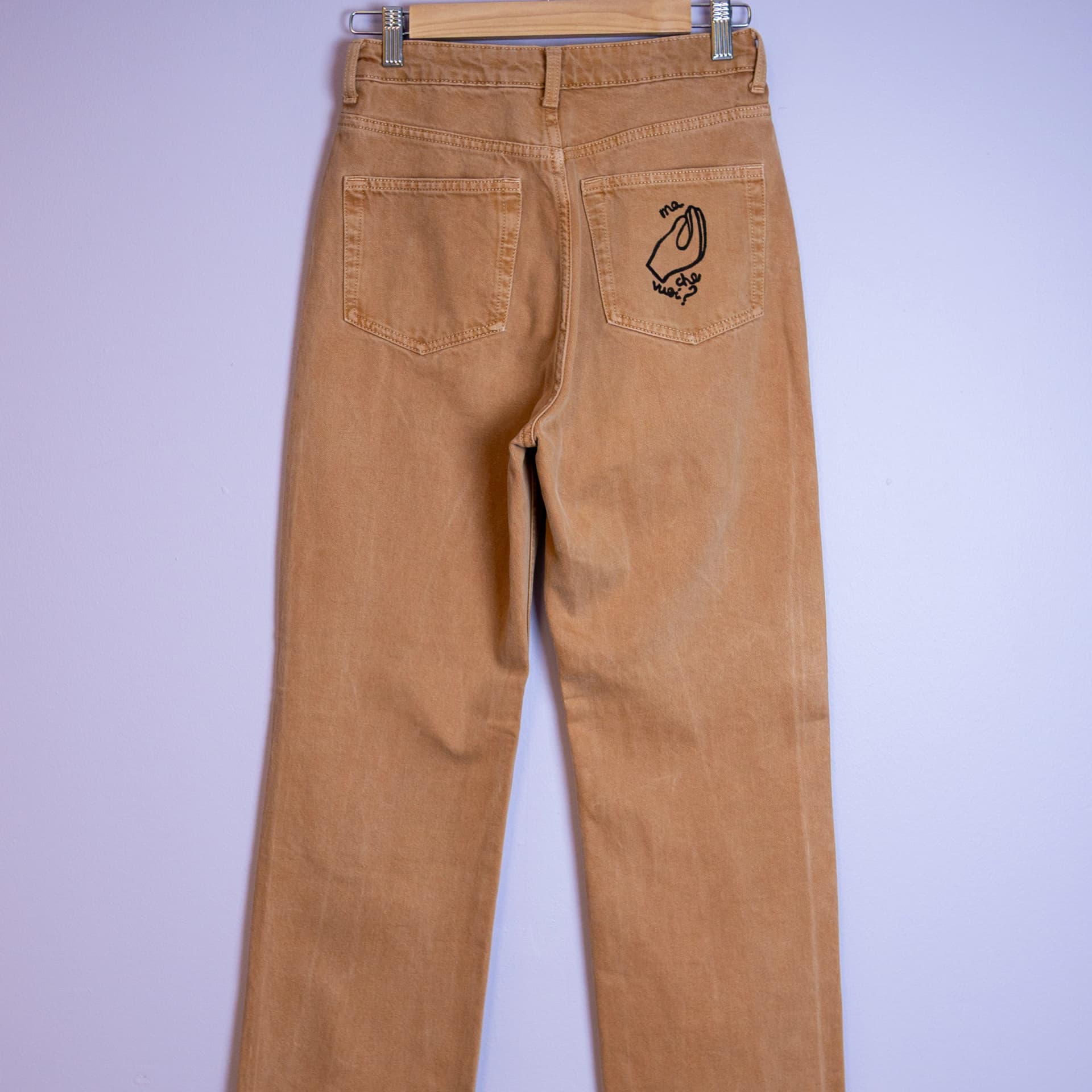 Jeans marron S "Ma Che Vuoi?"