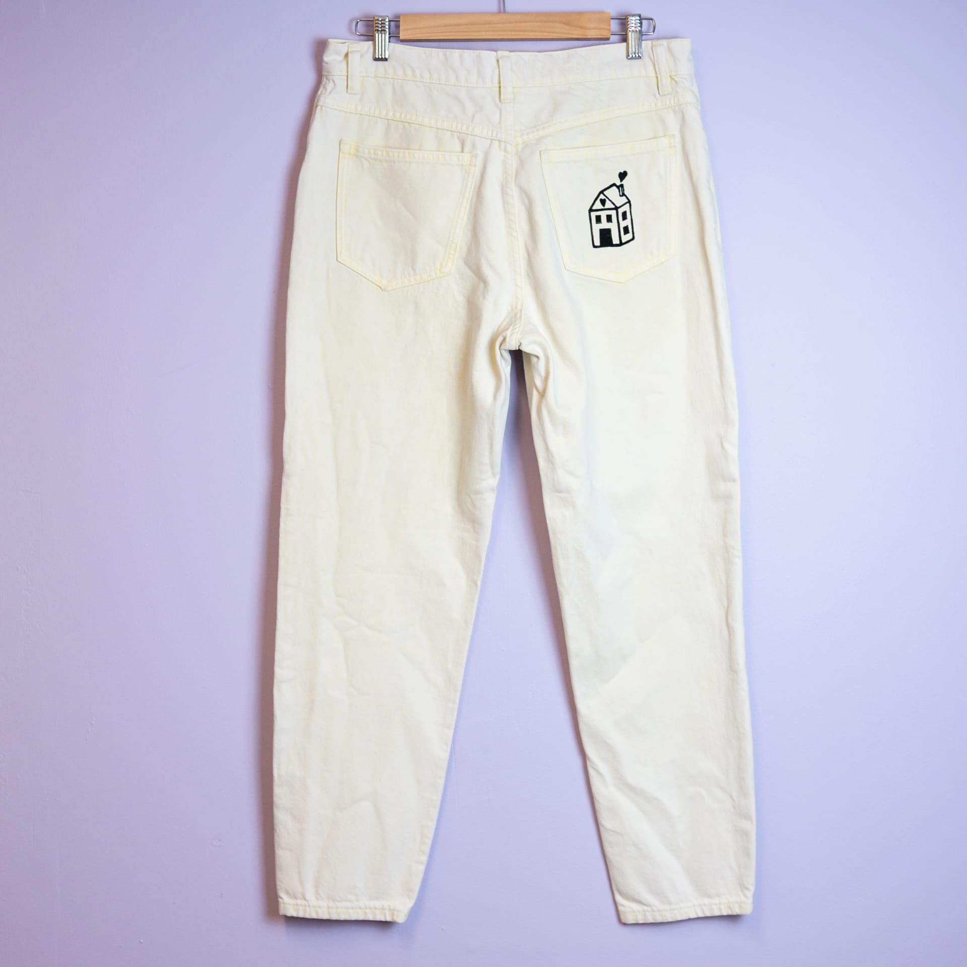 Jeans Jaune Pâle "Maison"